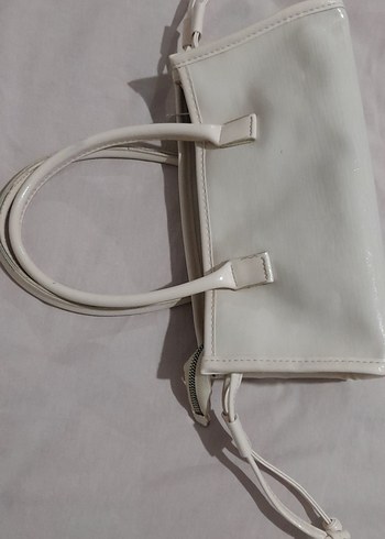 Klasik krem Deri Kadın Çanta - Görsel 2