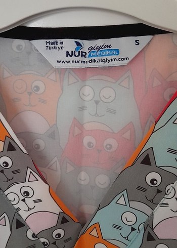 Kedi Temalı  Hemşire Forması - Görsel 3