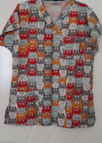 Kedi Temalı  Hemşire Forması - Görsel 2