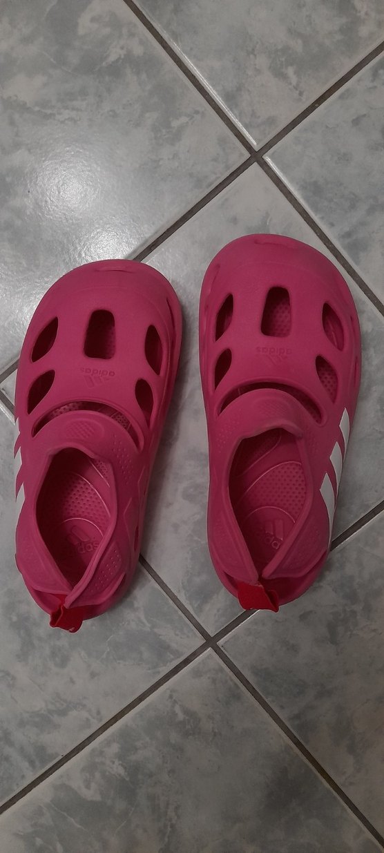 adidas Kız Çocuk Pembe Cırtcırtlı Terlik - Görsel 4