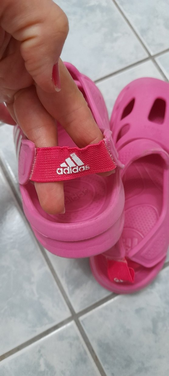 adidas Kız Çocuk Pembe Cırtcırtlı Terlik - Görsel 3