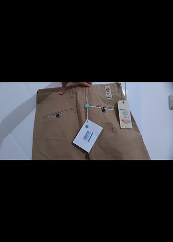 Bej keten Kumaş Erkek  Pantolon - Görsel 5