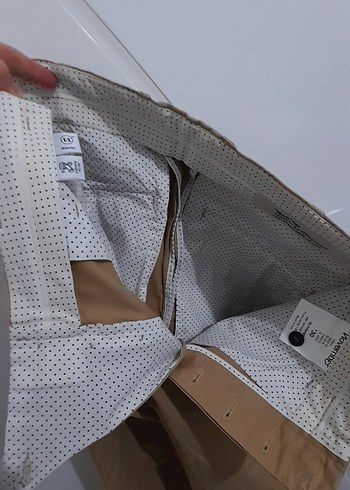 Bej keten Kumaş Erkek  Pantolon - Görsel 6