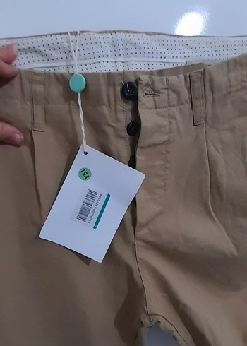 Bej keten Kumaş Erkek  Pantolon - Görsel 7