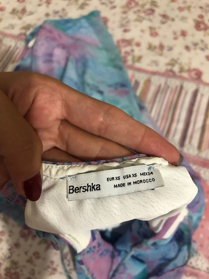 Şeffaf, Straplez, Bağlama Desenli Midi Elbise - Görsel 5