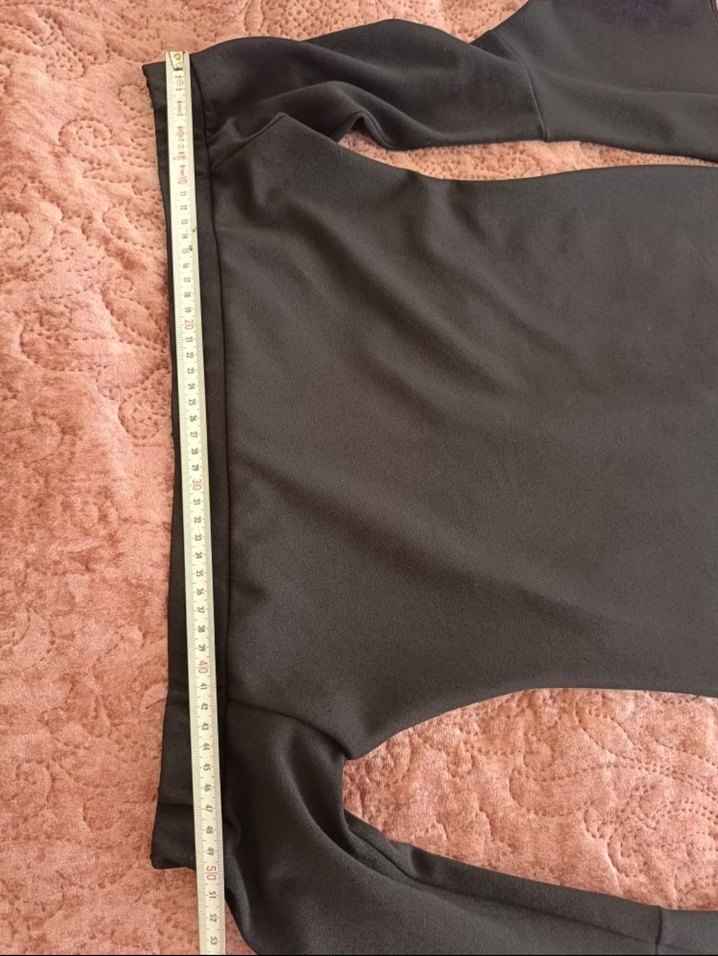 Siyah V Yaka Uzun Kollu Mini Elbise - Görsel 4