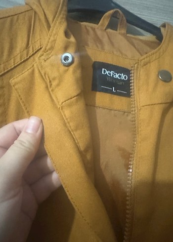 Hardal sarısı trençkot (defacto) - Görsel 6