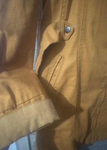 Hardal sarısı trençkot (defacto) - Görsel 5