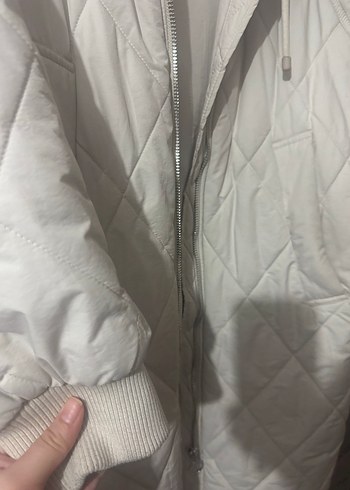 Taş rengi Kadın Midi Kapitone Mont (mavi marka ) - Görsel 2