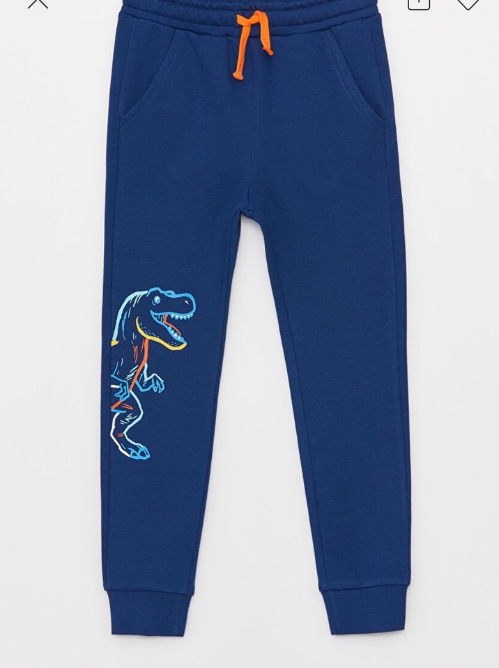 Erkek Çocuk Dinozor Baskılı Fermuarlı eşofman takım - Görsel 3