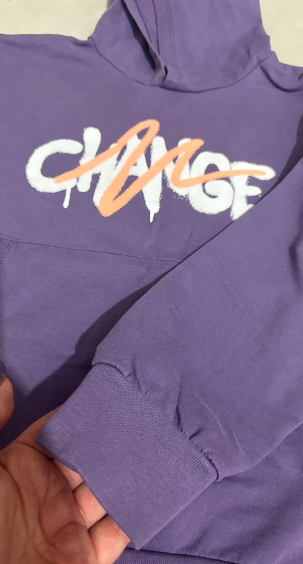 Mor Kapüşonlu Rahat Kesim erkek çocuk Sweatshirt - Görsel 3