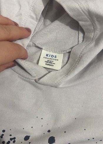 Beyaz Baskılı Uzun Kollu Rahat erkek çocuk Sweatshirt - Görsel 3