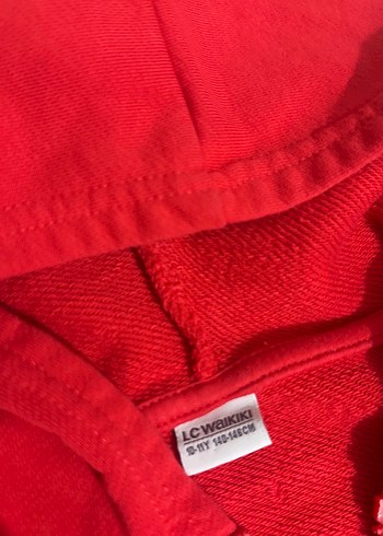 Kırmızı  Kapüşonlu Fermuarlı Erkek çocuk Yelek - Görsel 3