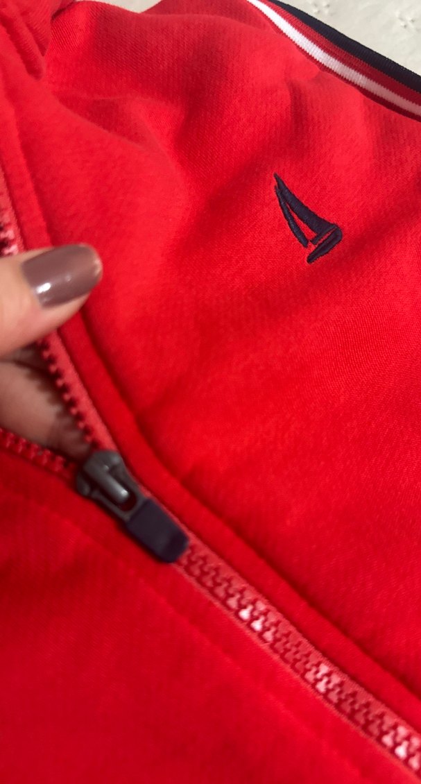 Kırmızı  Kapüşonlu Fermuarlı Erkek çocuk Yelek - Görsel 4