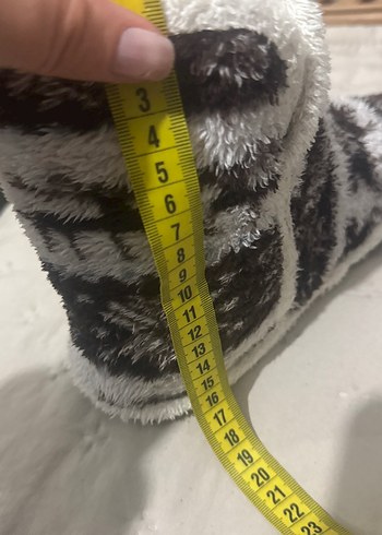 Kadın Gri Örgü Sıcak Ev Terliği - Görsel 5