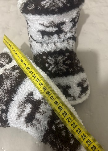 Kadın Gri Örgü Sıcak Ev Terliği - Görsel 4