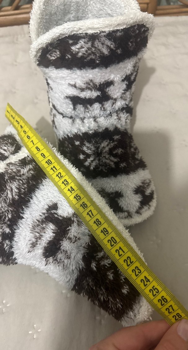 Kadın Gri Örgü Sıcak Ev Terliği - Görsel 4