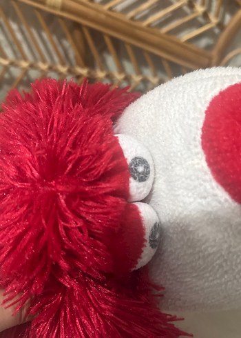 Kırmızı Renkli Peluş unisex Ev Terliği - Görsel 4