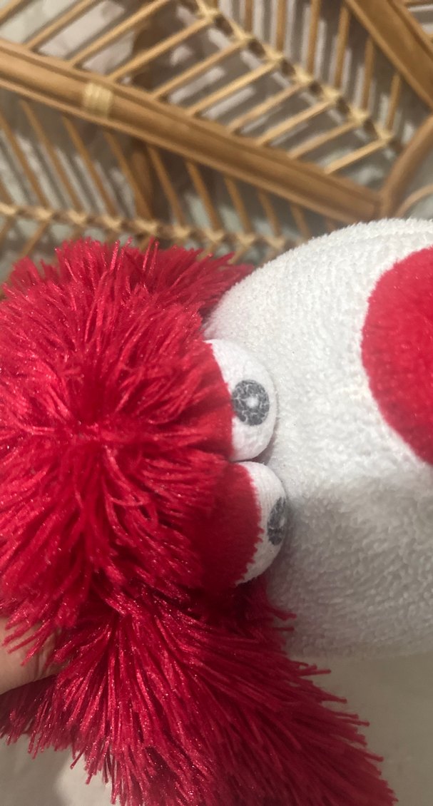 Kırmızı Renkli Peluş unisex Ev Terliği - Görsel 4