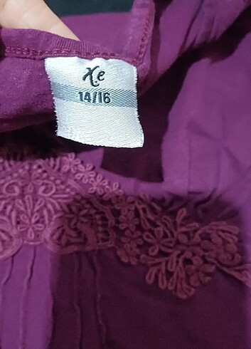 13-14 Yaş Beden mor Renk 14,15 yaş tişört