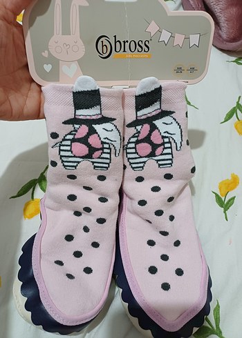 Pembe Fırfırlı Kız Çocuk çarık çorap sıfır ürün - Görsel 18
