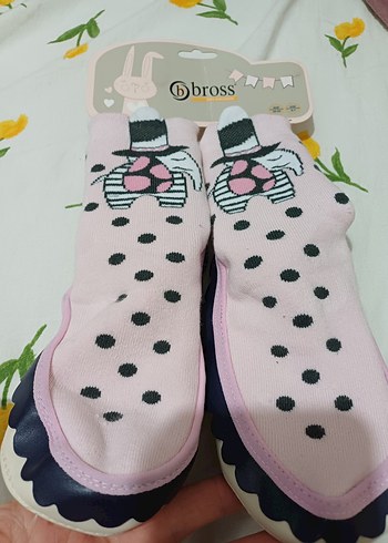 Pembe Fırfırlı Kız Çocuk çarık çorap sıfır ürün - Görsel 11