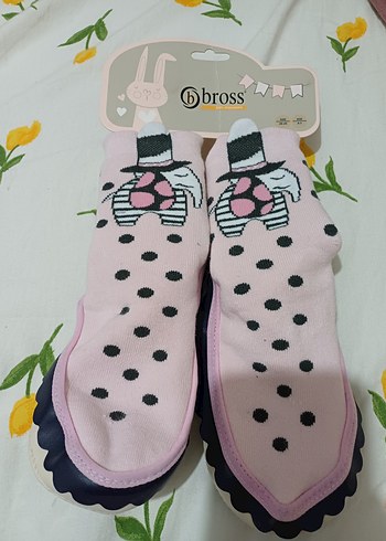 Pembe Fırfırlı Kız Çocuk çarık çorap sıfır ürün - Görsel 8