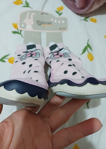 Pembe Fırfırlı Kız Çocuk çarık çorap sıfır ürün - Görsel 15