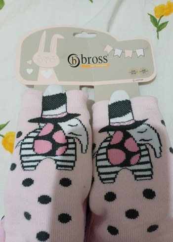 Pembe Fırfırlı Kız Çocuk çarık çorap sıfır ürün - Görsel 4