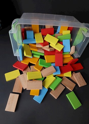 Diğer Renkli Ahşap domino Seti