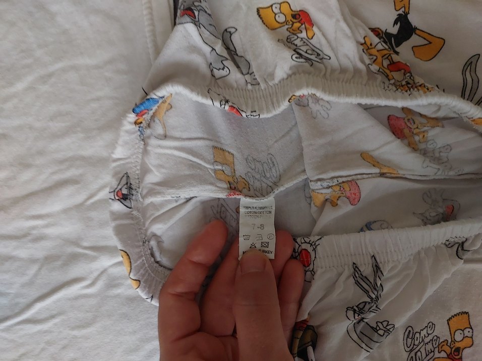 Desenli Kısa Kollu  Pijama Takımı - Görsel 4