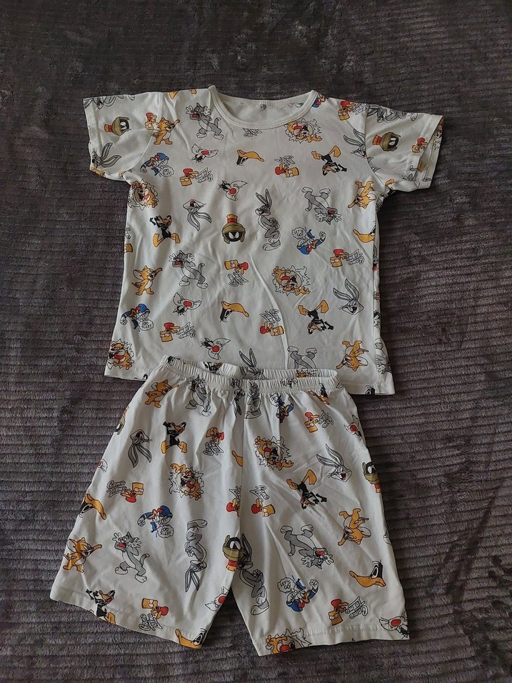 Desenli Kısa Kollu  Pijama Takımı - Görsel 3