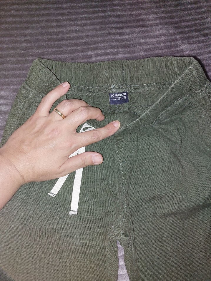 Lcw Erkek Çocuk Loose Fit Yeşil Pamuk Pantolon - Görsel 3