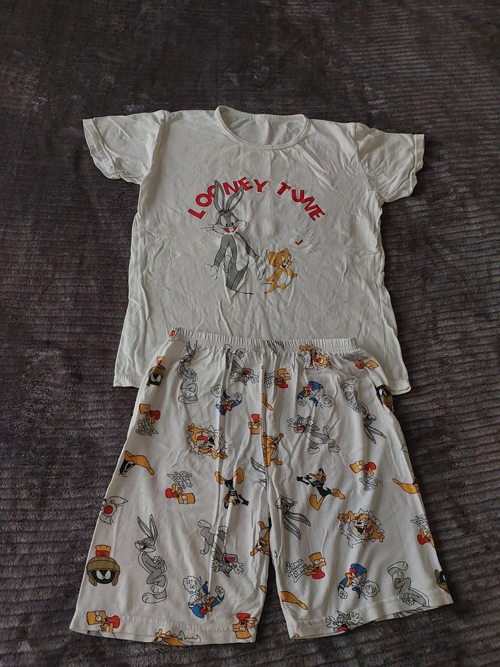 Looney Tunes Baskılı Kadın Kısa Kollu Pijama Takımı - Görsel 2