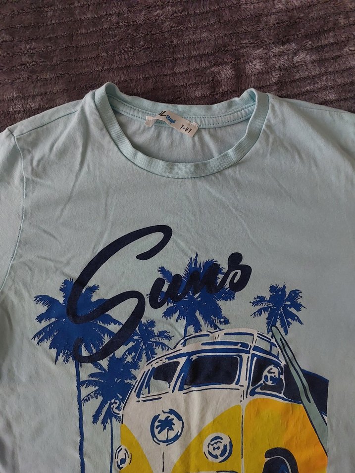 civil Erkek cocuk  Mavi Baskılı Kısa Kollu Tişört - Görsel 2