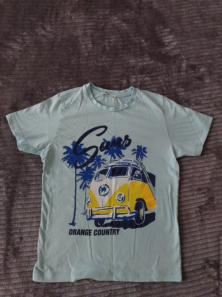 civil Erkek cocuk  Mavi Baskılı Kısa Kollu Tişört - Görsel 3