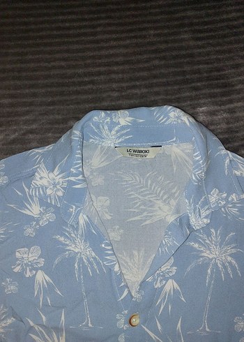 lcw Mavi Desenli Kısa Kollu Erkek Gömlek - Görsel 3