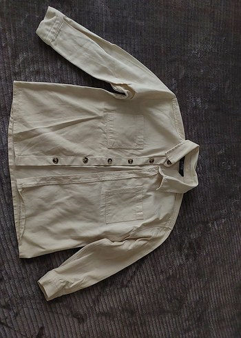 Lcw Bej Düğmeli Kadın Keten Gömlek - Görsel 2