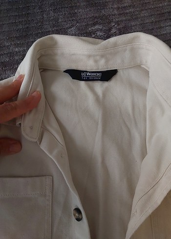 Lcw Bej Düğmeli Kadın Keten Gömlek - Görsel 3