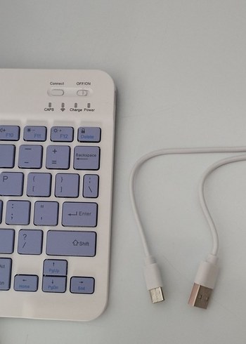 Açık Mor Kablosuz Klavye - Görsel 8