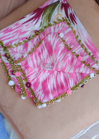 vintage oyalı yazma Kadın Fular adet fiyatıdır - Görsel 5