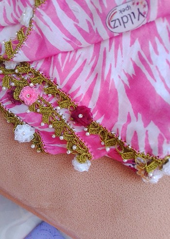 vintage oyalı yazma Kadın Fular adet fiyatıdır - Görsel 4