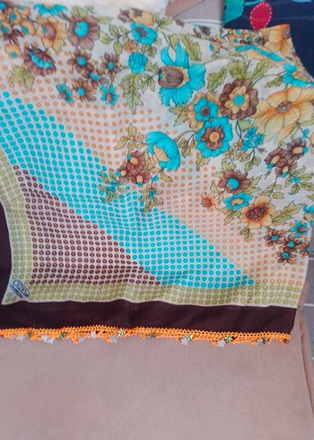 vintage oyalı yazma Kadın Fular adet fiyatıdır - Görsel 9