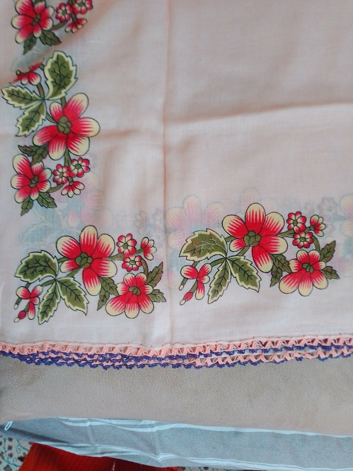 vintage oyalı yazma Kadın Fular adet fiyatıdır - Görsel 2