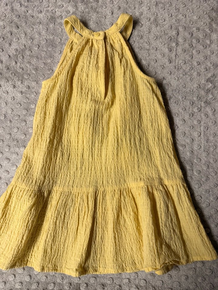 Kız Çocuk Sarı Kolsuz Elbise - Görsel 2