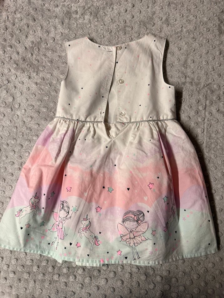 Kız Çocuk beyaz Renkli  Elbise - Görsel 2