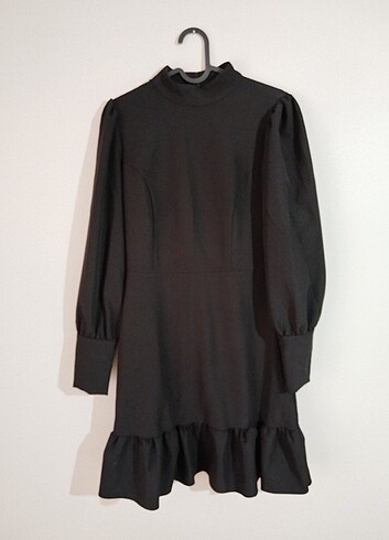 Trendymilla siyah midi elbise