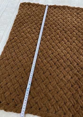 Kahverengi Örgü Çocuk Battaniyesi - Görsel 4