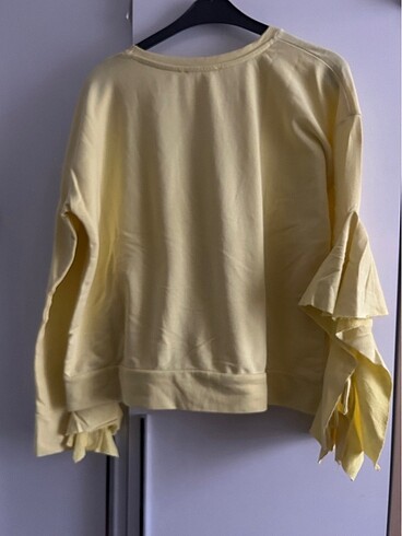 H&M Sarı kol detaylı sweatshirt