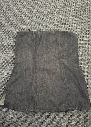 Denim straplez